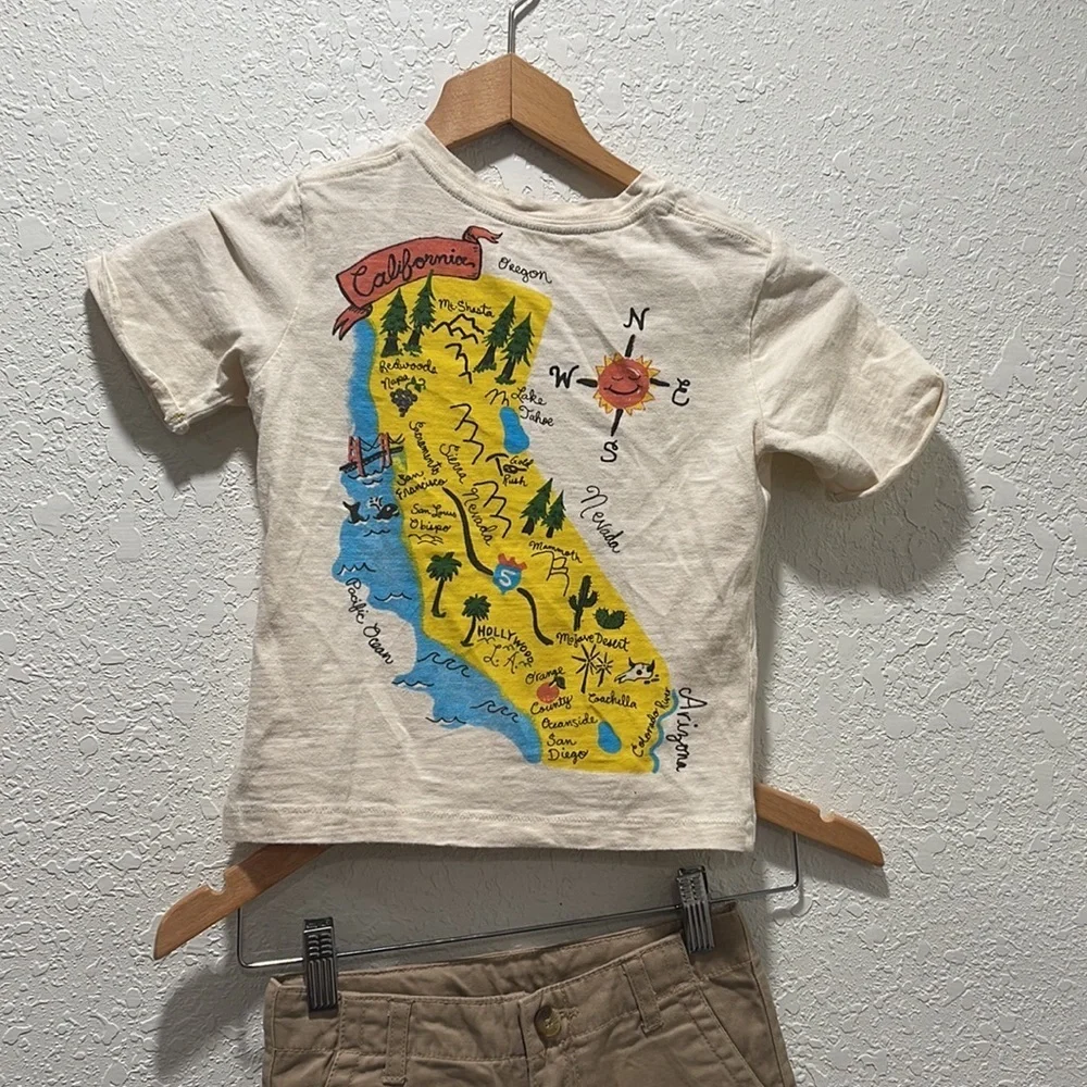 Baby Gap & Crazy 8 cream&tan boys set size 5 GUC..